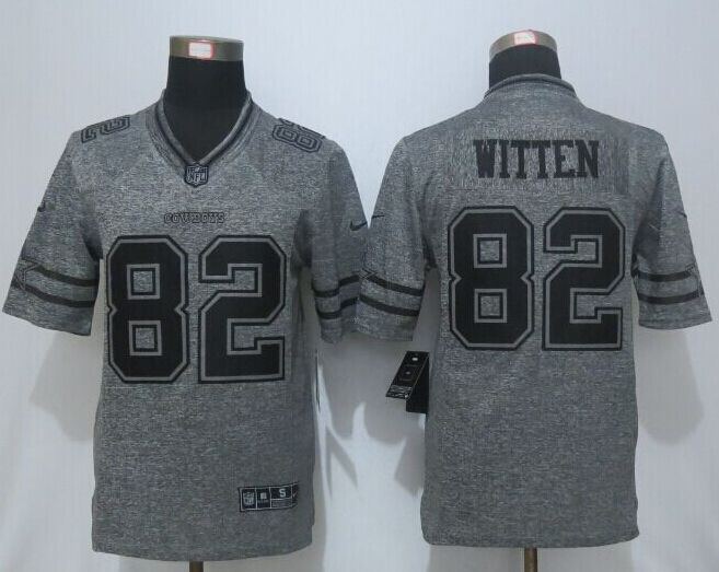2016 New Nike Dallas Cowboys 82 Witten Gray Stitched Gridiron Gray Limited Jersey